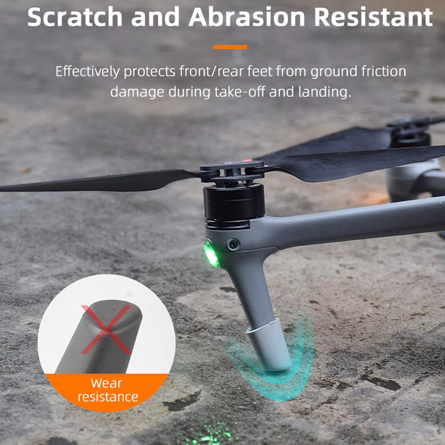 BRDRC Fahrwerk Schutz für DJI Air 3 und Air 3S in Grau als Anti-Verschleiß Fuß Abdeckung und Körper Unterstützung Zubehör - Bild 4