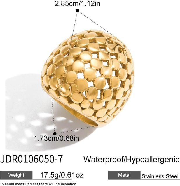 Youthway Ring, Edelstahl, Gold, Damen - Bild 1