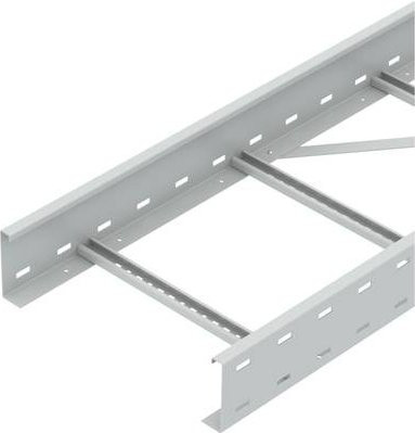 OBO Bettermann Kabelleiter Grau, B/T/H: 40,0 x 11,0 x 300,0 cm - Bild 1