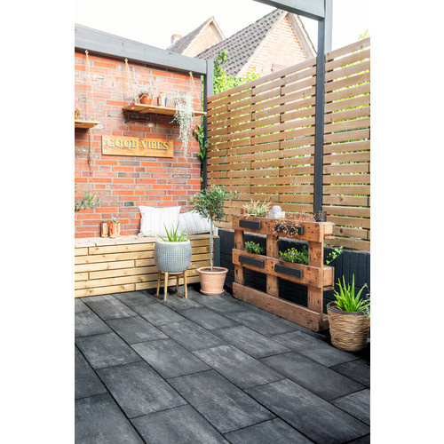 Diephaus Terrassenplatte Daras in Graphit Grau B/T/H: 60 x 40 x 4 cm - Bild 2