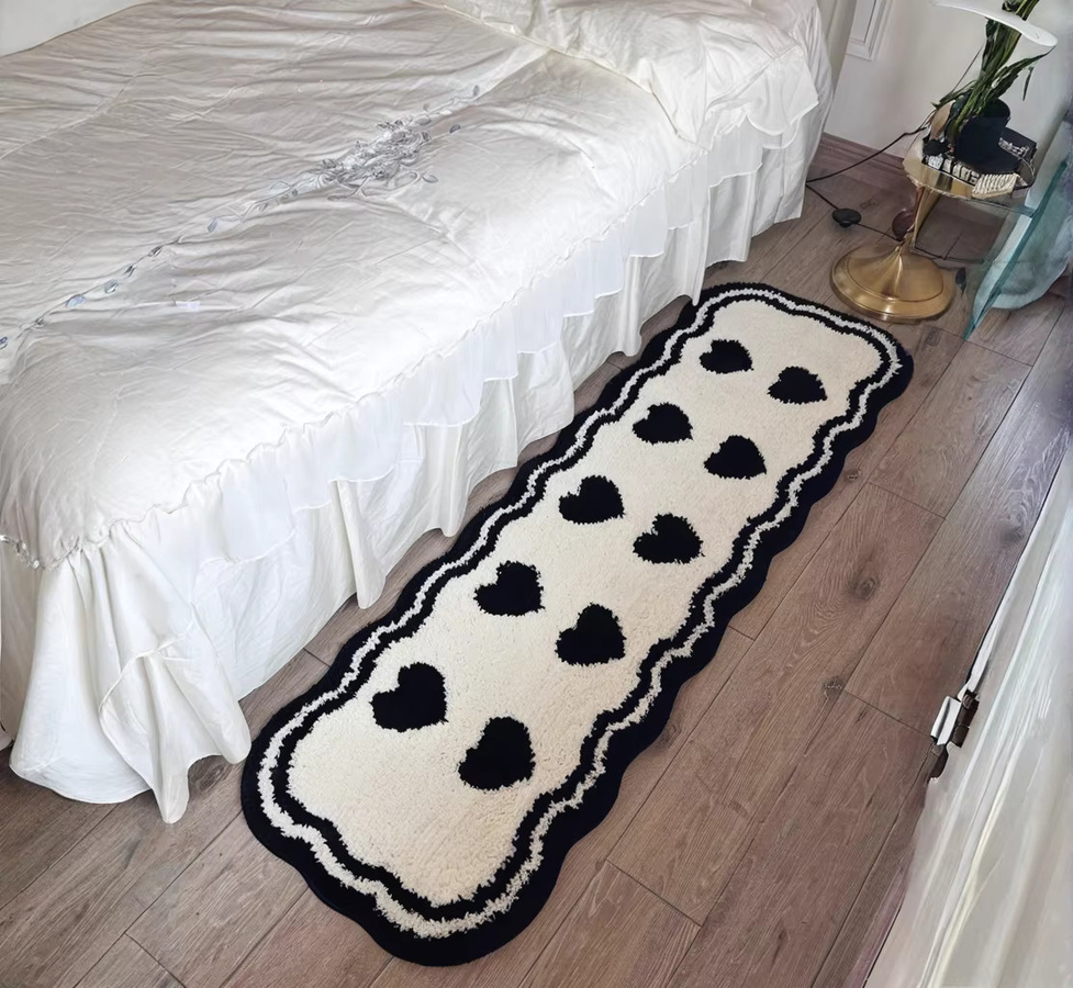 VIKAMA Teppich für Schlafzimmer und Wohnzimmer in Beige, rutschfest und rechteckig, B/T: 40 x 40 cm - Bild 3