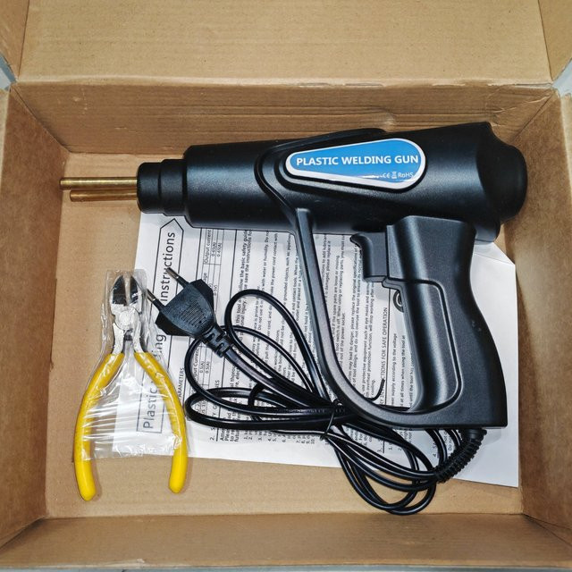 ProTool Haven Kunststoffschweißgerät-Set 70W in Schwarz mit 4 Arten Klammern zur Reparatur von Stoßstangen, Kajaks und Kunststoffprodukten - Bild 1