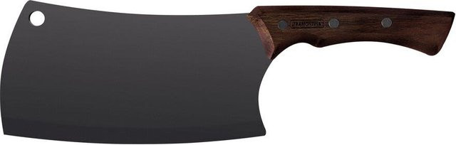 Tramontina Churrasco Hackmesser Black mit Edelstahlklinge in Silber und Braun, Klingenlänge: 17,5 cm - Bild 1