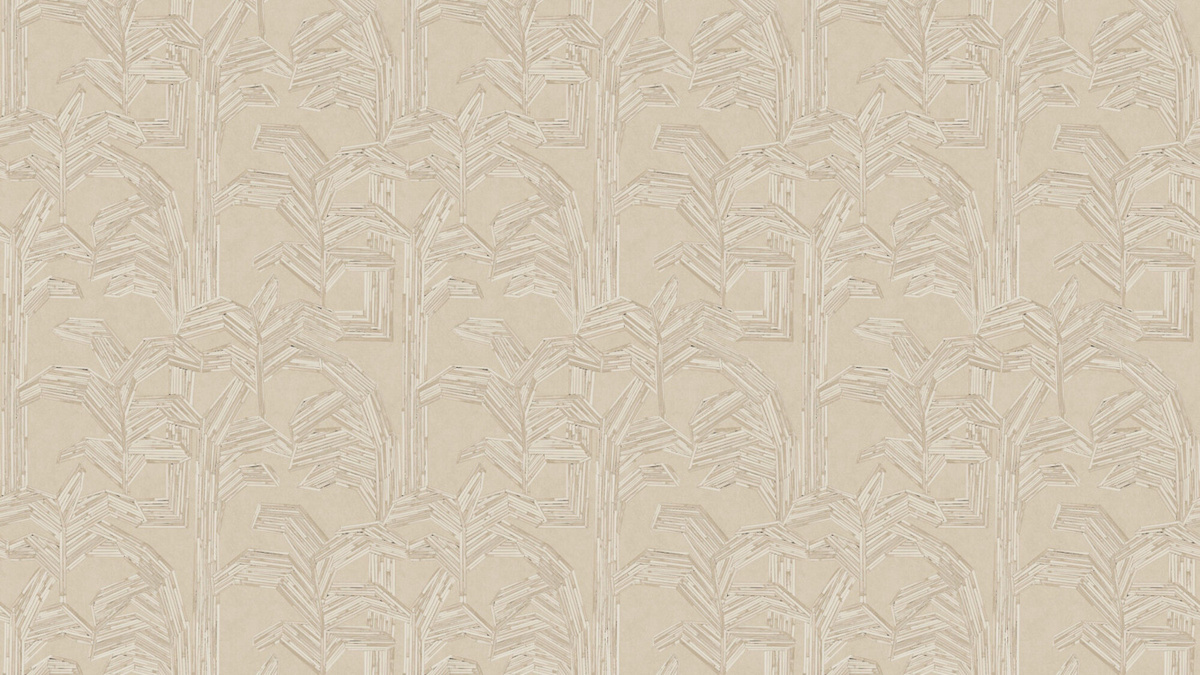 Arte International Wallpaper Kailua in Cashew Beige mit floralem Naturdesign aus Vlies und Vinyl - Bild 1