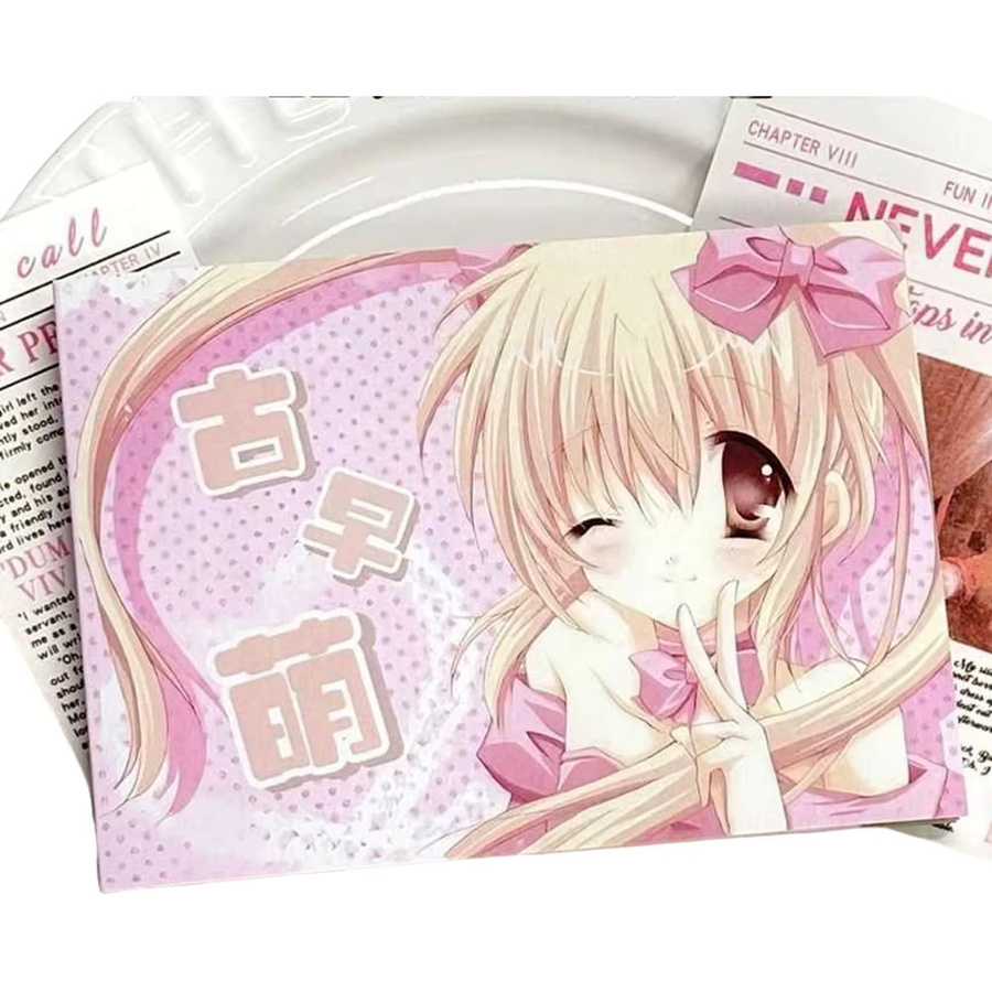 Kawaii Anime Mädchen Aufkleber Set im Y2K Japan Style für Scrapbook und Journal Dekoration, Pink/Mehrfarbig - Bild 1