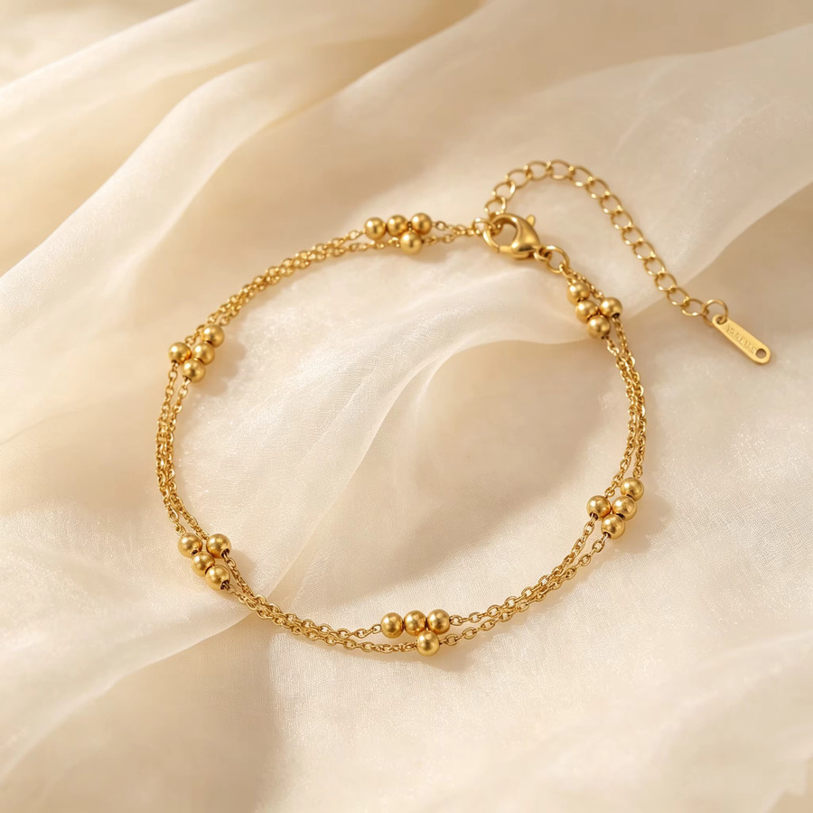 prjewel Fußkettchen Edelstahl, Gold, Perle, Damen - Bild 2