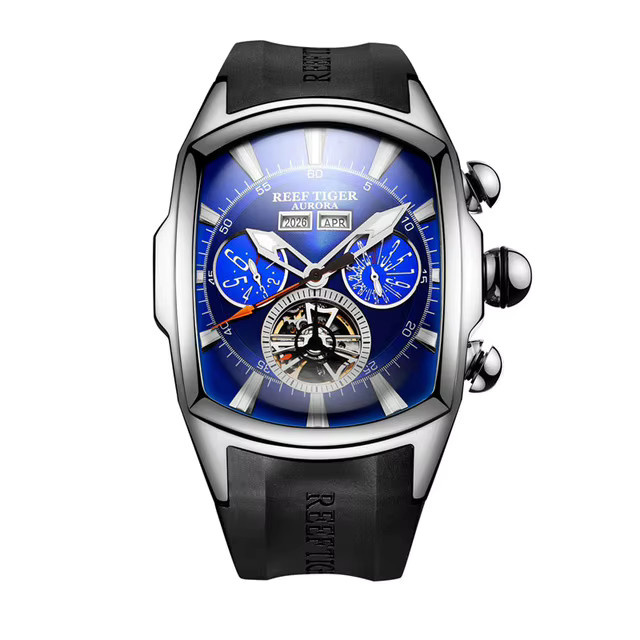Reef Tiger Armbanduhr Automatik, Tonneau, Edelstahl, 45 mm, Herren - Bild 3