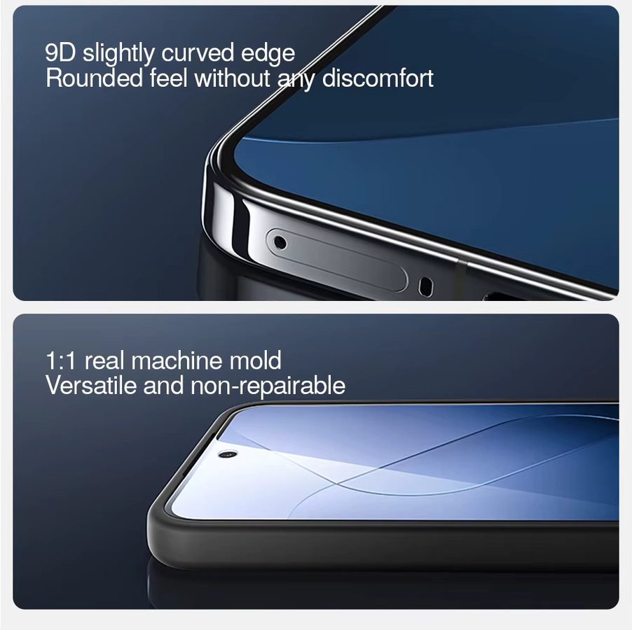 SmartDevil Displayschutz aus gehärtetem Glas für Xiaomi 15, 14 und 13, transparent, Anti-Blaulicht und ultradünn, ohne schwarzen Rand - Bild 2