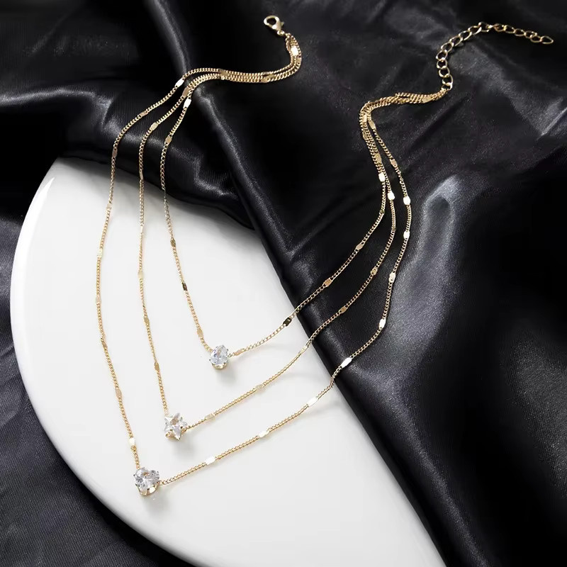 MODA SIMPLE Halskette, Zirkonia, Gold, Damen - Bild 5