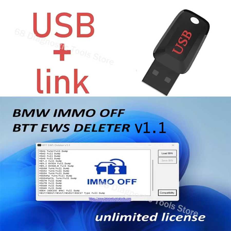 BMW Immo Off BTT EWS Deleter V5.0 mit Enigma Patcher V5.0 Unbegrenzte Lizenz für BMW Diagnosewerkzeug - Bild 3