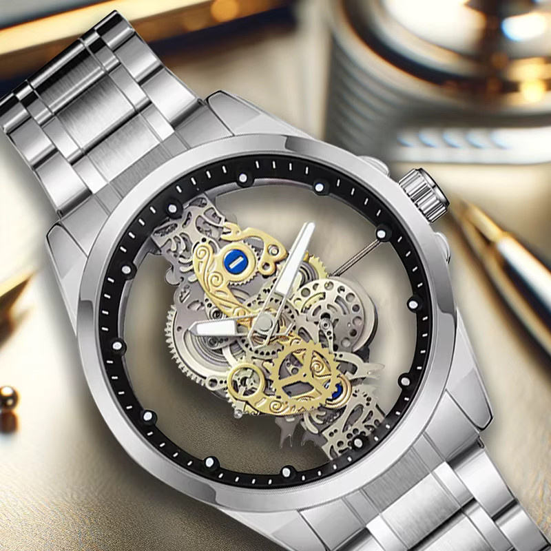 CAROTIF Armbanduhr Quarz, Edelstahl, Silber, Schwarz, Herren - Bild 2