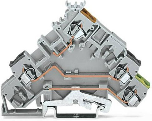 WAGO 280-585 Aktorenklemme 5mm Zugfeder Grau 50 Stück - Bild 1