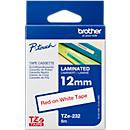 Brother TZe-232 Schriftbandkassette für P-touch, Farbe: Weiß mit roter Schrift, Breite: 12 mm, Länge: 8 m - Bild 5