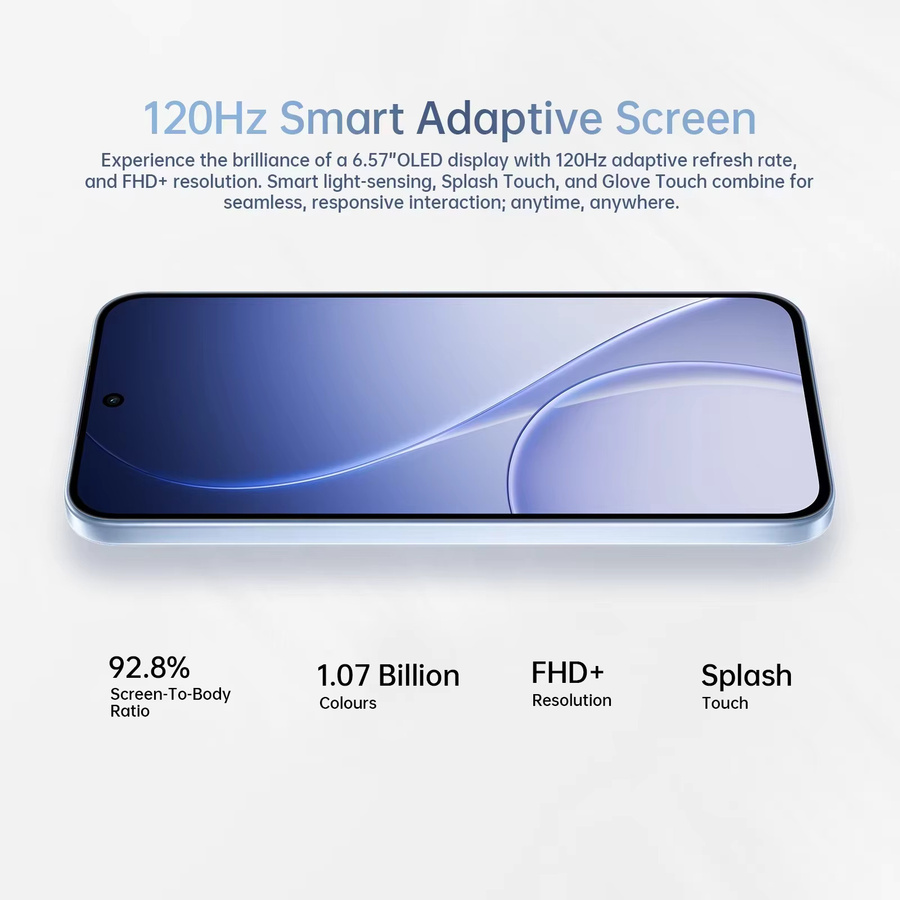 Oppo Reno15 FS 5G Smartphone Blau mit 512 GB Speicher und 8 GB RAM, Snapdragon 6 Gen 1, 6,57 Zoll Display und 50-MP-Kamera - Bild 2