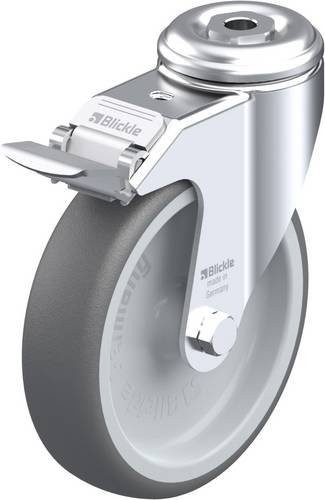 Blickle LKRA-PATH 126G-11-FI Lenkrolle mit Feststeller, grau, Rad-Durchmesser: 125 mm, Tragfähigkeit: 120 kg - Bild 1