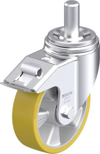 Blickle Stahlblech-Lenkrolle LHZ-ALTH 160K-FI in Silber mit 160 mm Rad-Durchmesser und 750 kg Tragfähigkeit - Bild 1