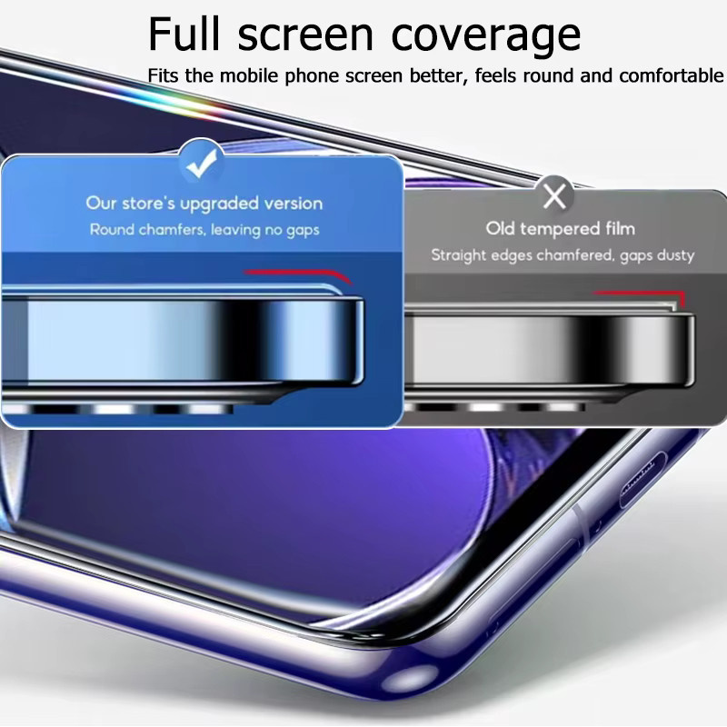 3er-Pack Gehärtetes Glas für Realme 8i, 6,6 Zoll, Transparent, Anti-Explosion Schutzfolie mit Fingerabdruck-Entsperrung - Bild 6
