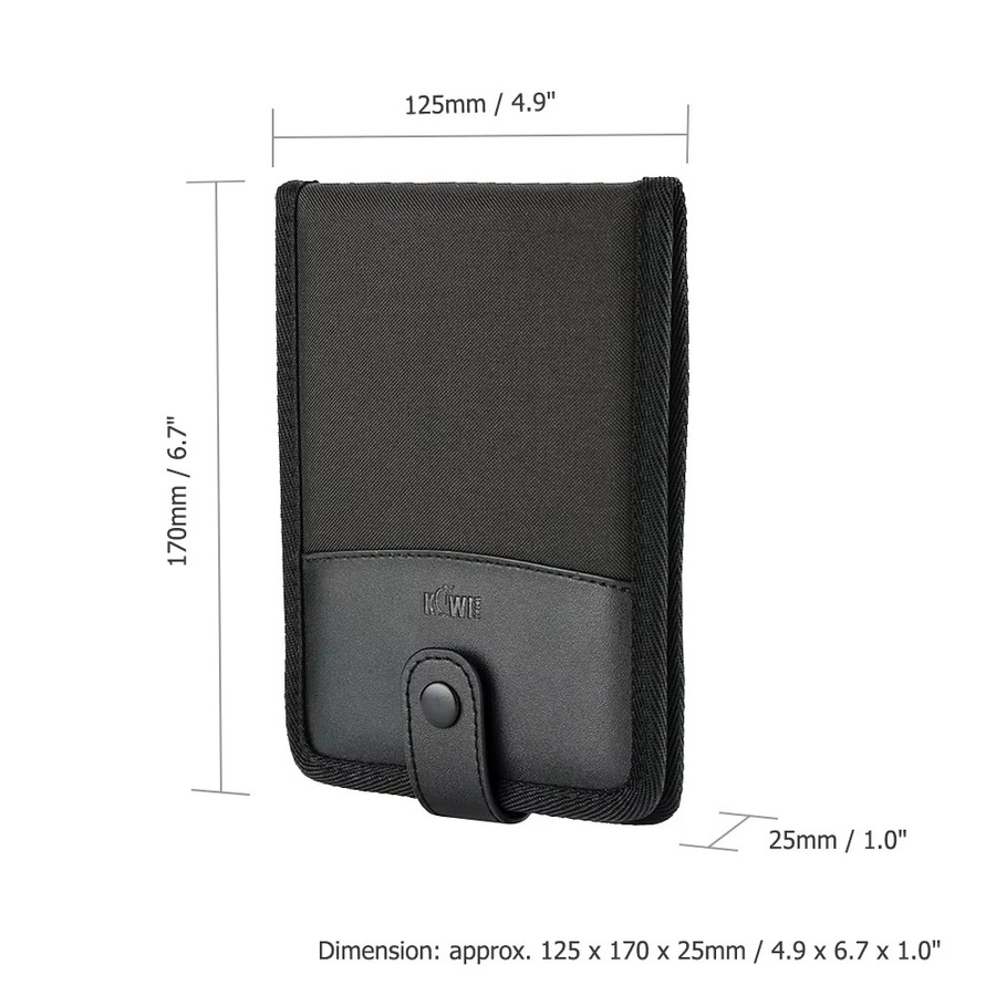 KIWIFOTOS Speicher Karten Etui Organizer für XQD und CF Karten in Schwarz oder Grau - Bild 5