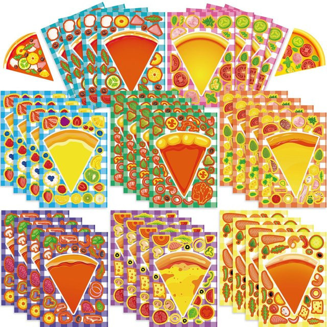 魅隆 Pizza Puzzle Aufkleber, 8/16 Blatt - Bild 1