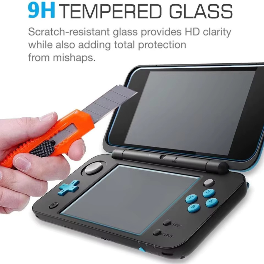 2er-Set Panzerglas Display-Schutzfolie für Nintendo Neue 2DS XL und 2DS LL in Transparent - Bild 4