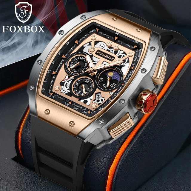 Foxbox Chronograph, Quarzuhr, Silber, Herren - Bild 1
