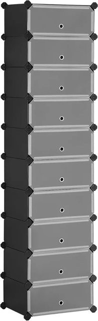 Songmics Regal mit 10 Ebenen in Schwarz, B/T/H: 31 x 43 x 173 cm - Bild 1