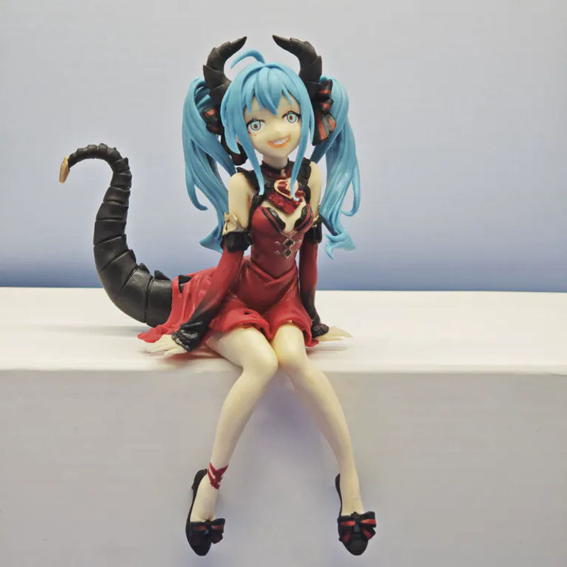 Bandai Anime Hatsune Miku Little Devil Handfigur Dark Angel Modell aus Kunststoff in Pink Sitting Pose - Bild 5
