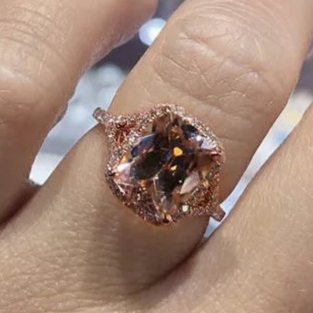 Huitan Verlobungsring, Roségold, Zirkonia, Damen - Bild 1