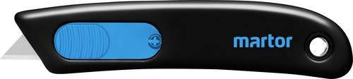 Martor Secunorm Smartcut Sicherheitsmesser mit einziehbarer 25mm Abbrechklinge in Schwarz und Türkis - Bild 1