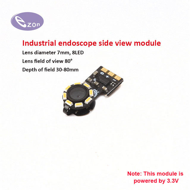 EOENKK USB Endoskop-Kameramodul EZ-EN70S-RT mit 1MP Auflösung, 7mm Durchmesser, Seitenansicht FOV80° und OV9734 Sensor in Schwarz - Bild 1
