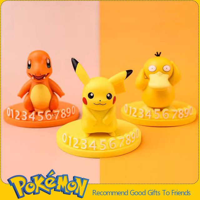 LANGBOWANG Pokémon Anime Figuren, Pikachu Charmander Psyduck Squirtle Jigglypuff Bulbasaur, Einzelfigur, Bunt / Mehrfarbig, Kunststoff - Bild 1
