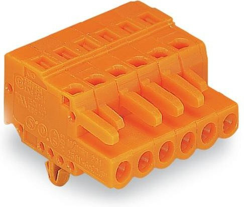 WAGO Buchsengehäuse-Kabel 231-309/008-000 mit 9 Polen und 5,08 mm Rastermaß in Orange, 50 Stück - Bild 1