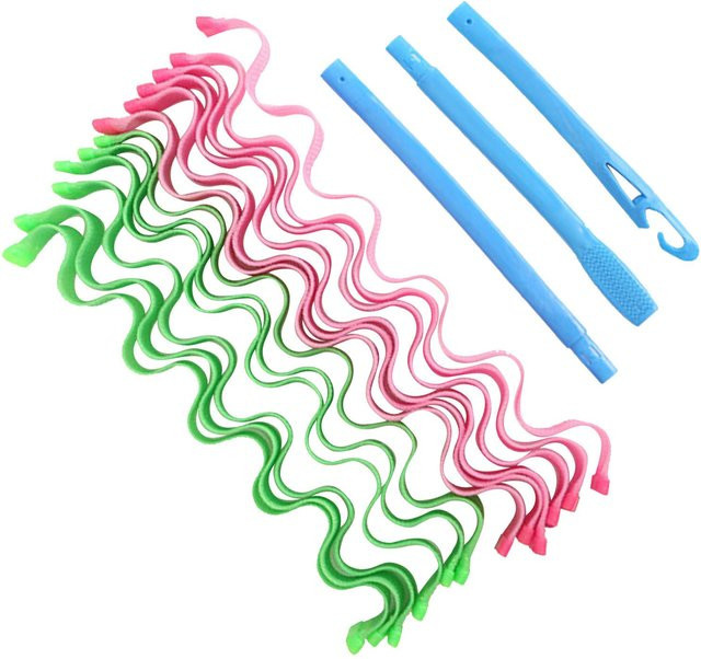 Spiral Locken Styling Set DIY Kunststoff Haar Spiral Locken Styling Wickler, 12 Stück - Bild 1