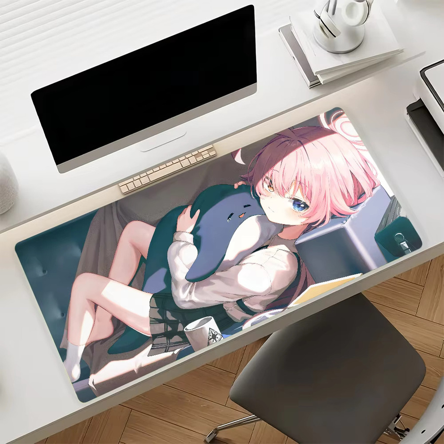 Takanashi Hoshino Blue Archive Mauspad Multicolor rutschfeste Schreibtischunterlage für Laptop und Büro - Bild 6