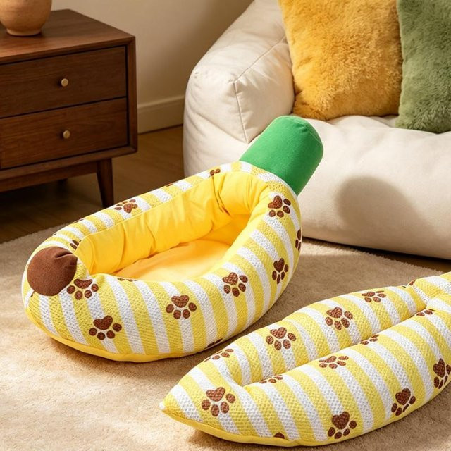 Kühlmatte Banane für Hunde und Katzen von MARKET-3, Gelb, B/T: 58 x 35 cm - Bild 1
