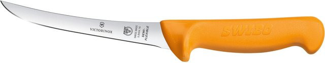 Victorinox Swibo Ausbeinmesser semi-flex in Silber/Orange mit 13 cm Klingenlänge und Scheide - Bild 1