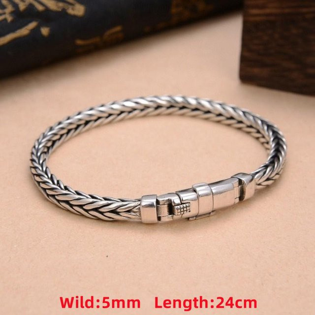 Armband 925 Silber, geflochten, Unisex - Bild 1