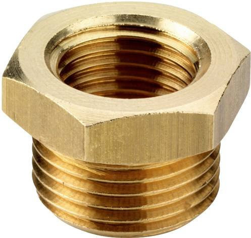 Metabo Reduzierstück aus Messing in Gold, 1/4 Zoll Innengewinde auf 1/2 Zoll Außengewinde - Bild 1