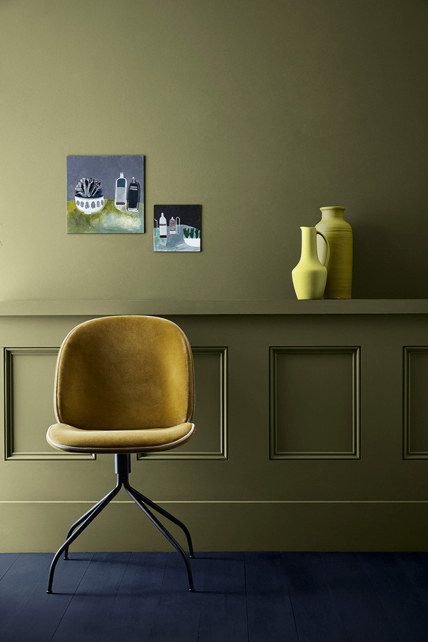 Little Greene Intelligent Matt Emulsion Wandfarbe Olive Colour 72, 2,5 l - Bild 1