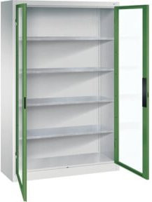 C+P Werkzeugschrank Acurado 7035/6011 aus Stahl mit Türen und Schloss, B/T/H: 120 x 40 x 195 cm - Bild 1