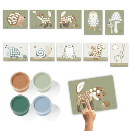 Little Dutch Forest Friends Fingerfarben-Set, ab 2 Jahren