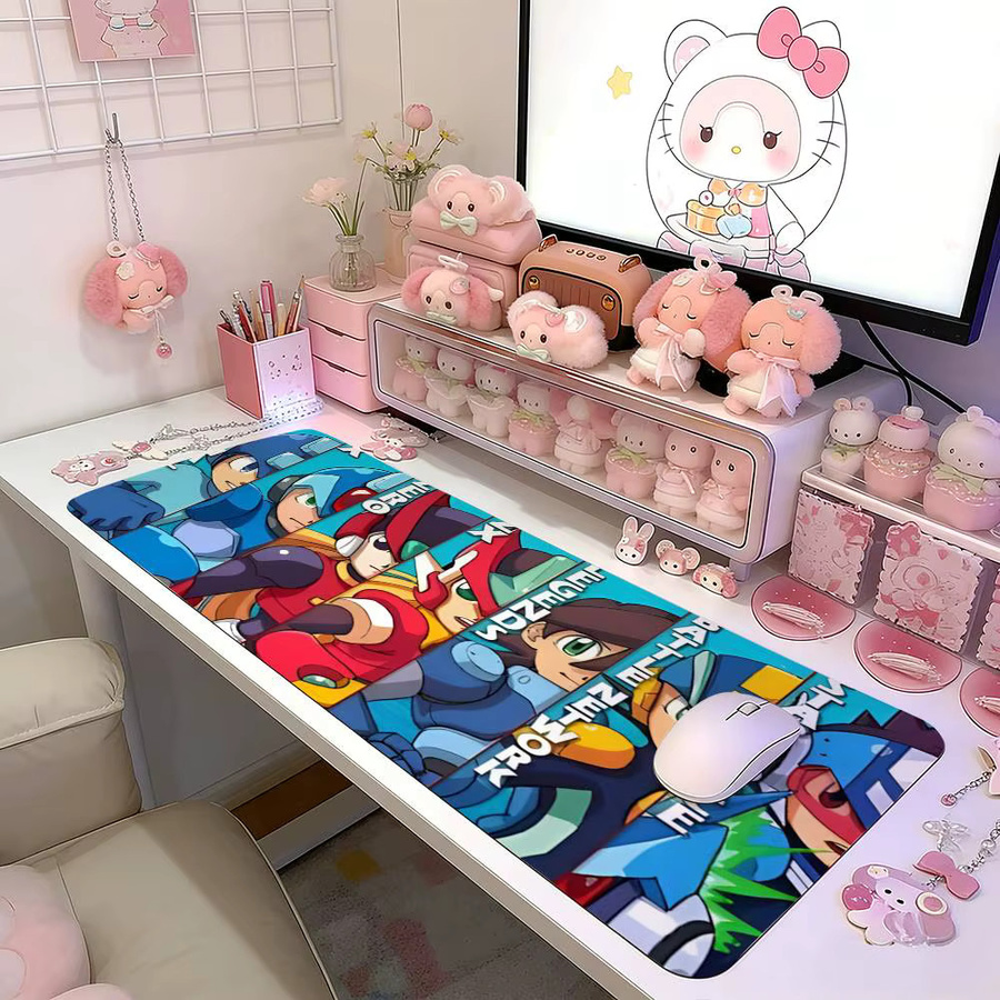 M-Megaman Anime Gaming Mauspad Sakura Deskmat in Multicolour - Bild 2