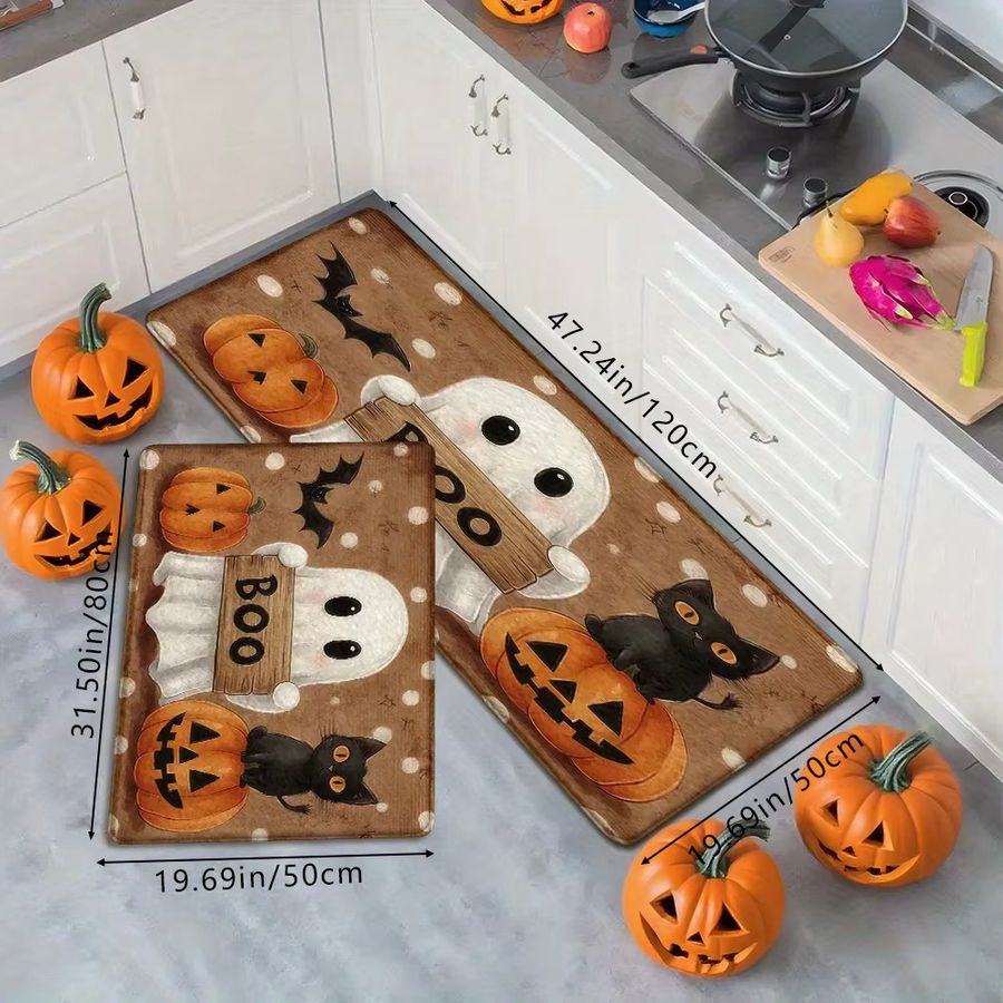 VIKAMA Halloween Fußmatte für gruselige Dekoration in Veranda, Küche oder Badezimmer - Bild 3