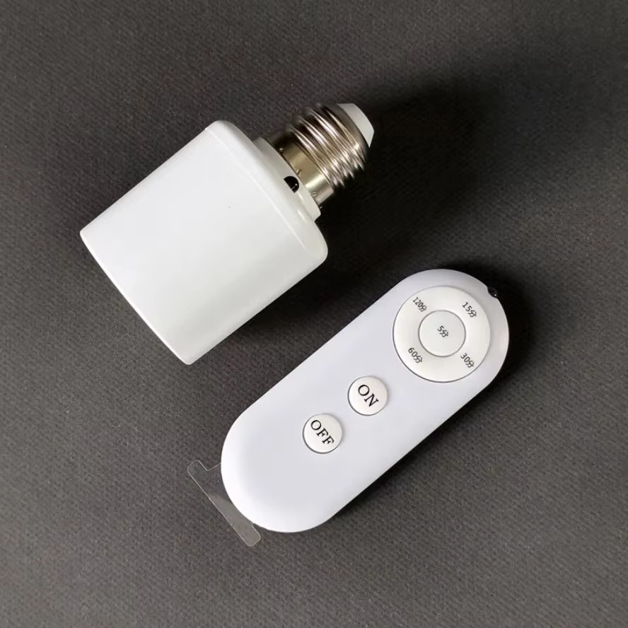Szaoju E27 LED Lampensockel mit Fernbedienung und Zeitschaltuhr in Weiß - Bild 4