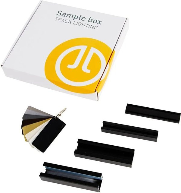 QAZQA Musterbox mit Schienen und Farbmustern in Schwarz - Bild 1