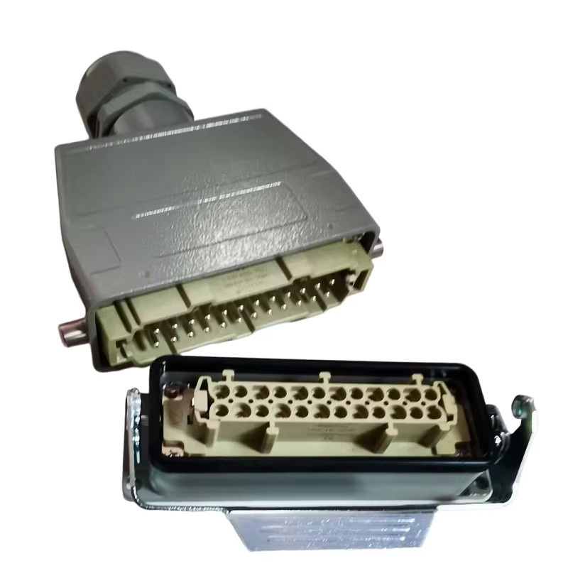 HDC-HE-024 Hochleistungsstecker 24-polig in Grau, wasserdichter Industrie-Stecker und -Buchse für die Luftfahrt mit Einzelverriegelung, 16A 500V - Bild 2
