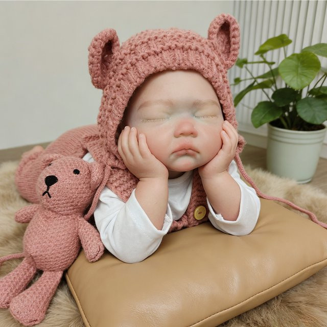 Aizwa Reborn Mädchenpuppe, 18-Zoll, Silikon, Rosa / Pink - Bild 1
