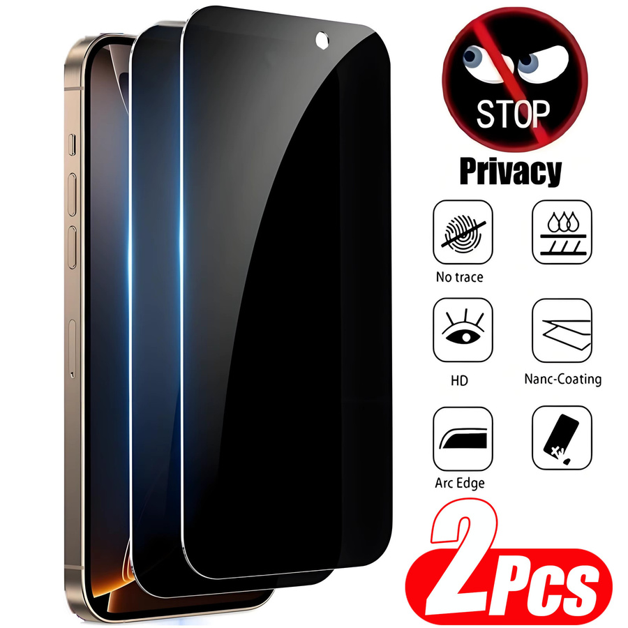 SFHOMIE 2er Pack Anti-Spionage Displayschutzfolie aus gehärtetem Glas für iPhone 11 bis iPhone 17 Pro Max und weitere Modelle - Bild 6