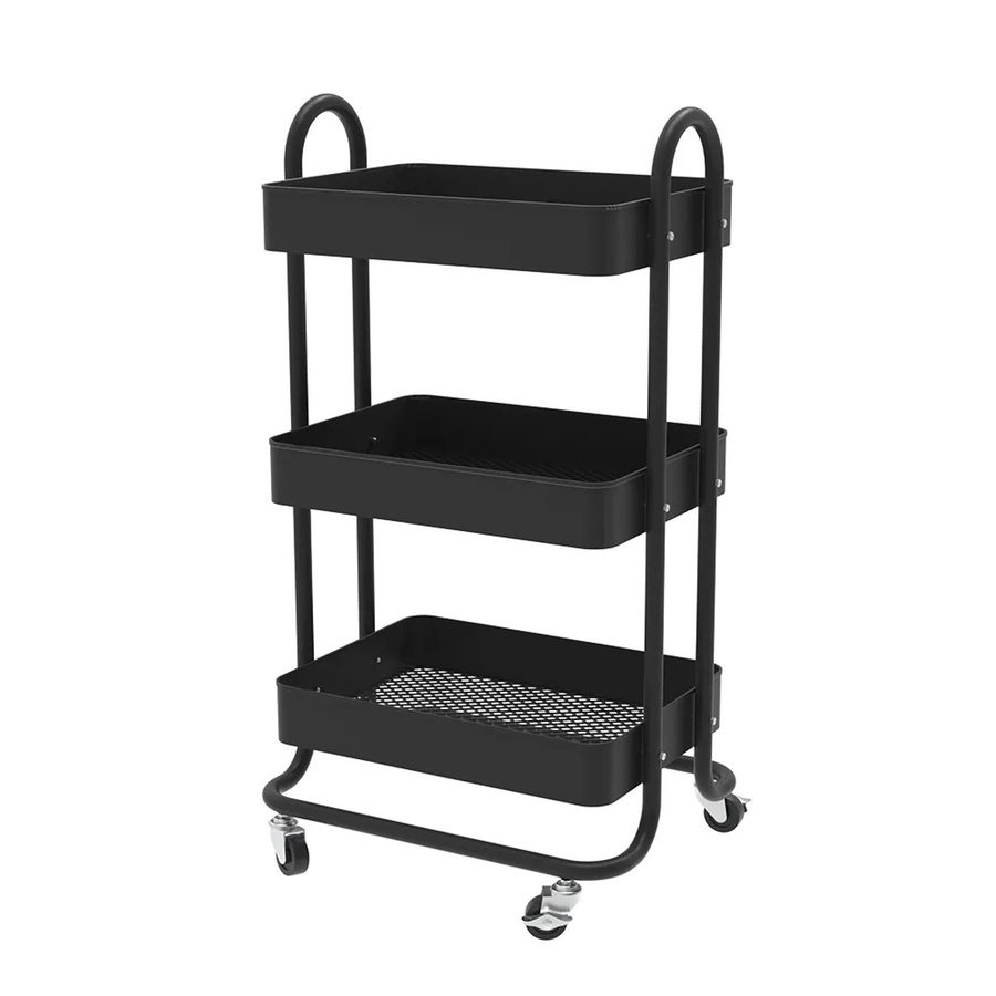 Vicco Rollregal Tron Küchen-Minibar Schwarz Matt B: 45,9 cm, H: 78,7 cm - Bild 3