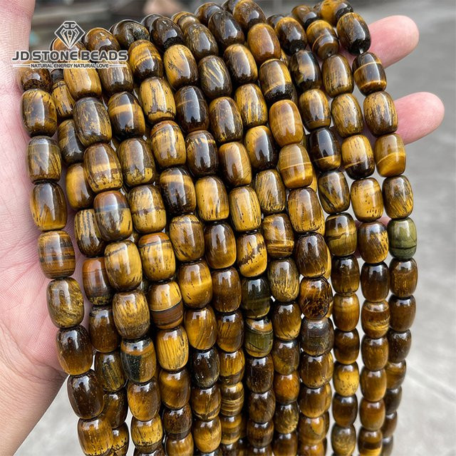 Tigerauge Perlen, gelb, 10*14mm, Abstandhalter für Schmuckherstellung - Bild 1